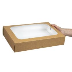 Vegware Compostable Sandwich Platters With Lid Large (25 Pack)