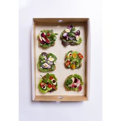 Vegware Compostable Sandwich Platters With Lid Large (25 Pack)