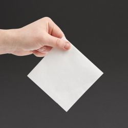 Fiesta Recyclable Cocktail Napkin White 24x24cm 2ply 1/4 Fold (4000 Pack)