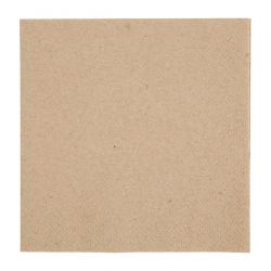 Fiesta Recyclable Recycled Cocktail Napkin Kraft 24x24cm 2ply 1/4 Fold (4000 Pack)