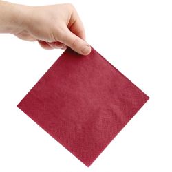 Fiesta Recyclable Lunch Napkin Bordeaux 33x33cm 2ply 1/4 Fold (2000 Pack)