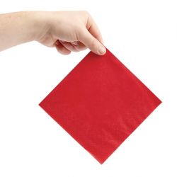 Fiesta Recyclable Lunch Napkin Red 33x33cm 2ply 1/4 Fold (2000 Pack)