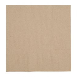 Fiesta Recyclable Recycled Lunch Napkin Kraft 33x33cm 2ply 1/4 Fold (2000 Pack)