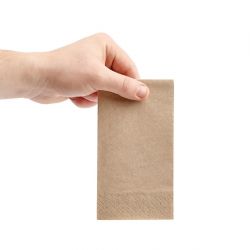 Fiesta Recyclable Recycled Lunch Napkin Kraft 33x33cm 2ply 1/8 Fold (2000 Pack)