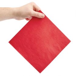 Fiesta Recyclable Dinner Napkin Red 40x40cm 2ply 1/4 Fold (2000 Pack)