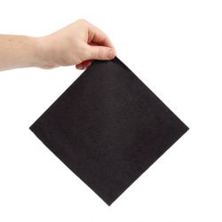 Fiesta Recyclable Dinner Napkin Black 40x40cm 2ply 1/4 Fold (2000 Pack)