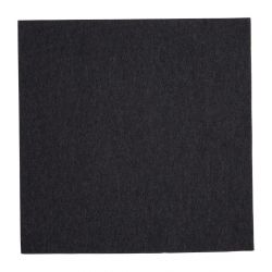 Fiesta Recyclable Dinner Napkin Black 40x40cm 2ply 1/4 Fold (2000 Pack)