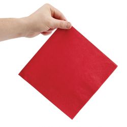 Fiesta Recyclable Dinner Napkin Red 40x40cm 3ply 1/4 Fold (1000 Pack)