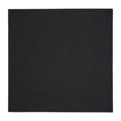Fiesta Recyclable Dinner Napkin Black 40x40cm 3ply 1/4 Fold (1000 Pack)