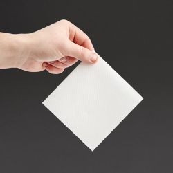 Fiesta Recyclable Premium Tablin Cocktail Napkin White 24x24cm Airlaid 1/4 Fold (2400 Pack)