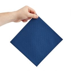 Fiesta Recyclable Premium Tablin Dinner Napkin Dark Blue 40x40cm Airlaid 1/4 Fold (500 Pack)