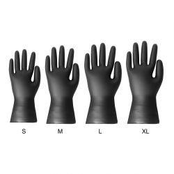 Hygiplas Vinyl Black Powder Free Gloves