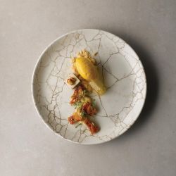 Studio Prints Kintsugi Agate Grey Coupe Plates 288mm (12 Pack)
