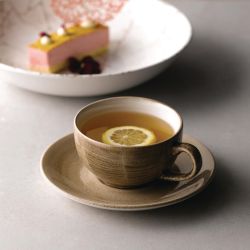 Stonecast Patina Antique Taupe Saucer 6 1/4 