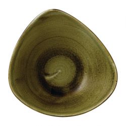 Stonecast Plume Olive Triangle Bowl 21oz (12 Pack)