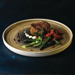 Stonecast Aqueous Bayou Walled Plates 8 1/4 