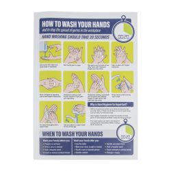 How To Wash Your Hands Sign A4 Self-Adhesive