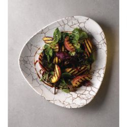 Churchill Studio Prints Kintsugi Agate Grey Lotus Plates 177mm (12 pack)