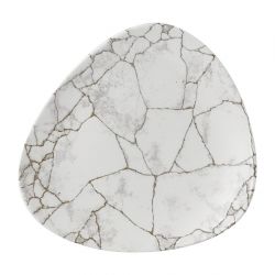 Churchill Studio Prints Kintsugi Agate Grey Lotus Plates 228mm (12 pack)