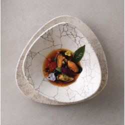 Churchill Studio Prints Kintsugi Agate Grey Lotus Bowls 228mm (12 pack)
