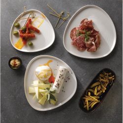 Churchill White Triangle Walled Chefs Plates 260mm (6 Pack)
