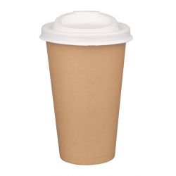 Fiesta Compostable Bagasse Coffee Cup Lids 340ml / 12oz (1000 Pack)
