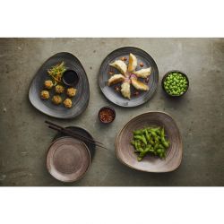 Churchill Stonecast Raw Evolve Coupe Plates Brown 165mm (Pack of 12)