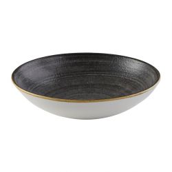 Churchill Stonecast Raw Coupe Bowls Black 184mm (Pack of 12)