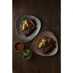 Churchill Stonecast Raw Lotus Plate Brown 254mm (Pack of 12)