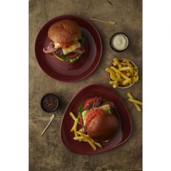 Churchill Stonecast Patina Lotus Plate Red Rust 229mm (12 Pack)