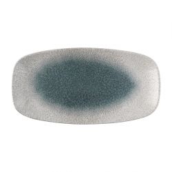Churchill Raku Duo Agate Chefs Oblong Plate Topaz 287x152mm (12 Pack)