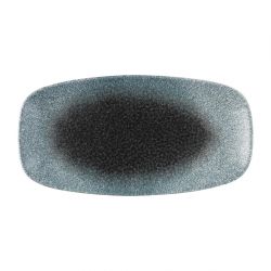 Churchill Raku Duo Chefs Oblong Plate Topaz Quartz 287x152mm (12 Pack)