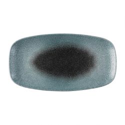 Churchill Raku Duo Chefs Oblong Plate Topaz Quartz 348x189mm (6 Pack)