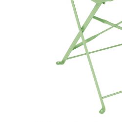 Bolero Perth Light Green Pavement Style Steel Folding Chairs (2 pack)