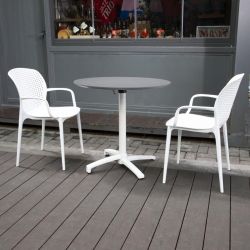 Bolero Folding Polypropylene Table 800mm Dark Grey