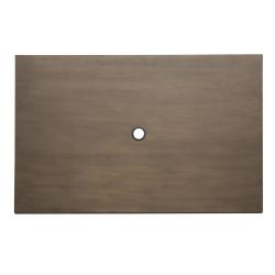 Bolero Complete Outdoor Aluminium Table Dark Wood Effect 1200x760mm