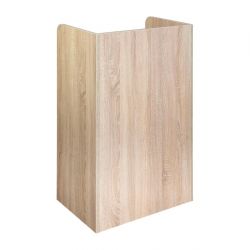 Litter Bin and Tray Stand Oak Finish 50Ltr