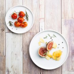 Olympia Whiteware Flat Round Plates 210mm (6 Pack)