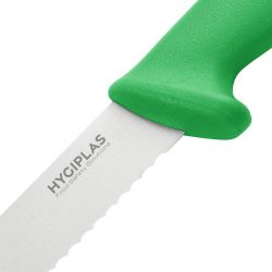 Hygiplas Slicer Serrated Green 24.8cm