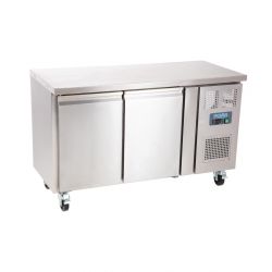 Polar U-Series Slimline Double Door Counter Fridge 228Ltr