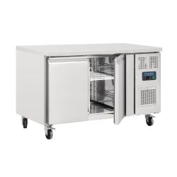 Polar U-Series Slimline Double Door Counter Fridge 228Ltr