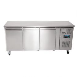 Polar U-Series Slimline Triple Door Counter Fridge 339Ltr