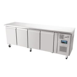 Polar U-Series Slimline Four Door Counter Fridge 449Ltr