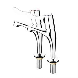 Vogue Basin Pillar Lever Taps (2 Pack)