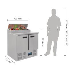 Polar G-Series Pizza Prep Counter Fridge 254Ltr