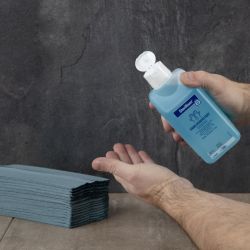 Jantex C Fold Paper Hand Towels Blue 1-ply 2880 sheets (Pack of 12)