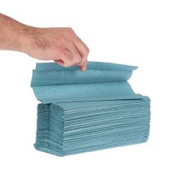 Jantex C Fold Paper Hand Towels Blue 1-ply 2880 sheets (Pack of 12)