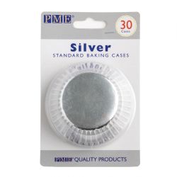 PME Cupcake Baking Cases Silver (30 Pack)