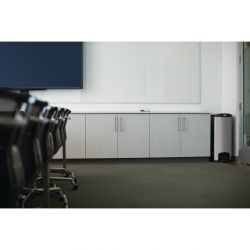 Rubbermaid Slim Jim Front Step-On Pedal Bin Stainless Steel 30Ltr