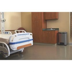 Rubbermaid Slim Jim Step-On Pedal Bin Stainless Steel 50Ltr